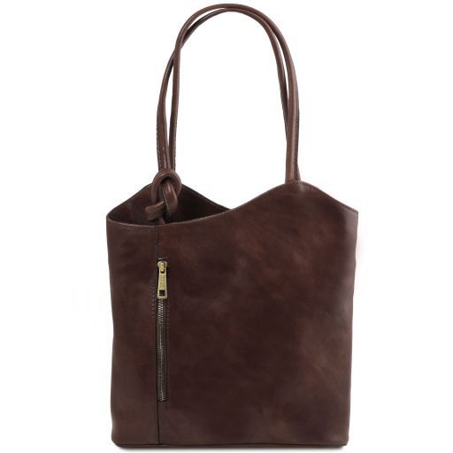 Patty - Leather convertible backpack shoulderbag
