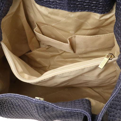 TL KeyLuck - Woven printed leather shopping bag