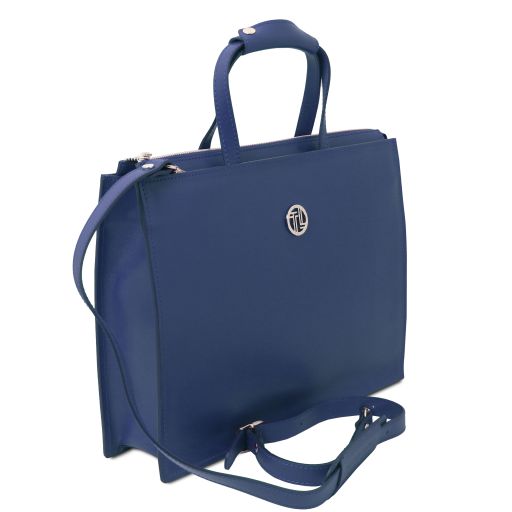 Palermo - Saffiano Leather briefcase 3 compartments for women